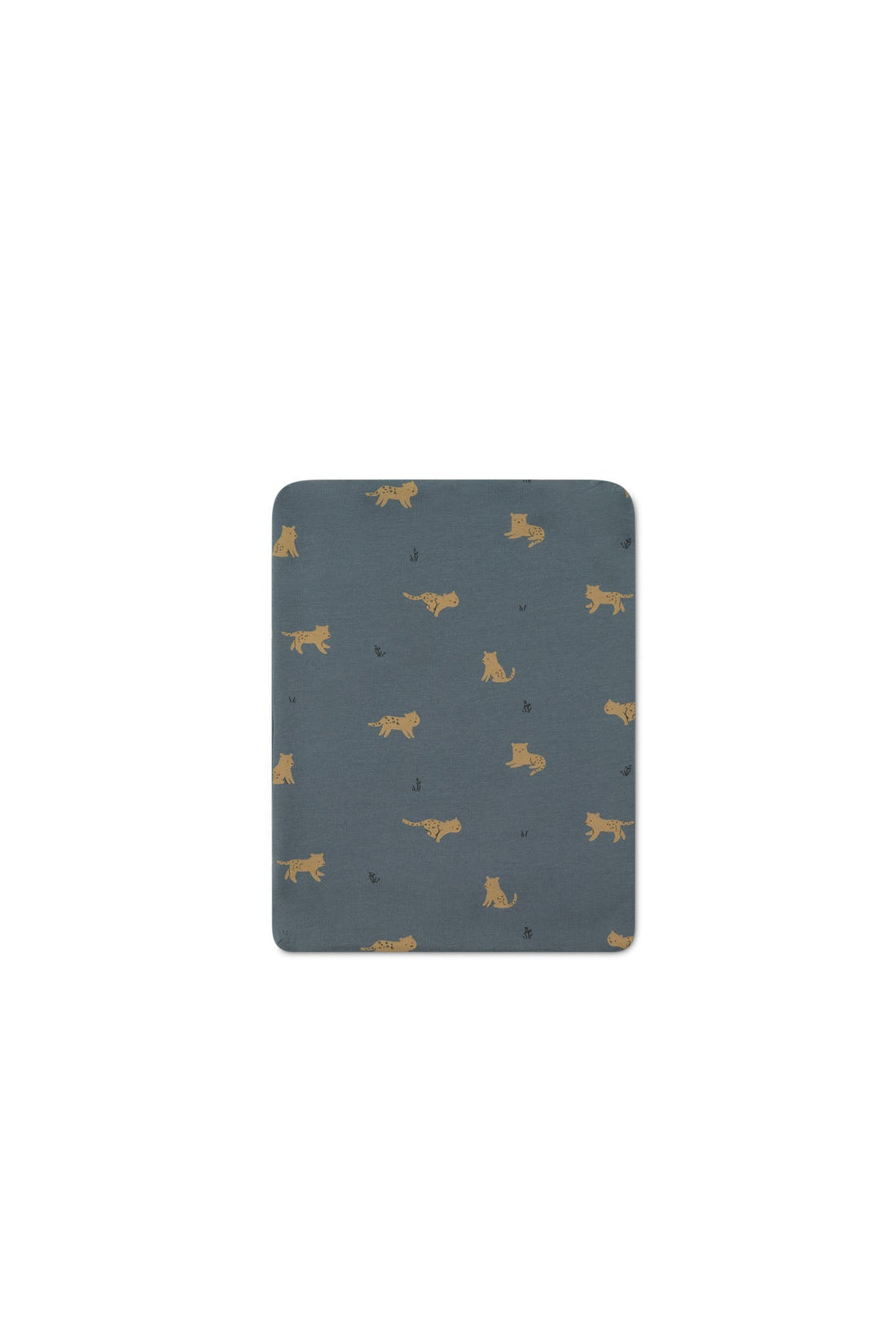 Organic Cotton Cot Sheet - Lenny Leopard Smoke Childrens Cot Sheet from Jamie Kay Australia