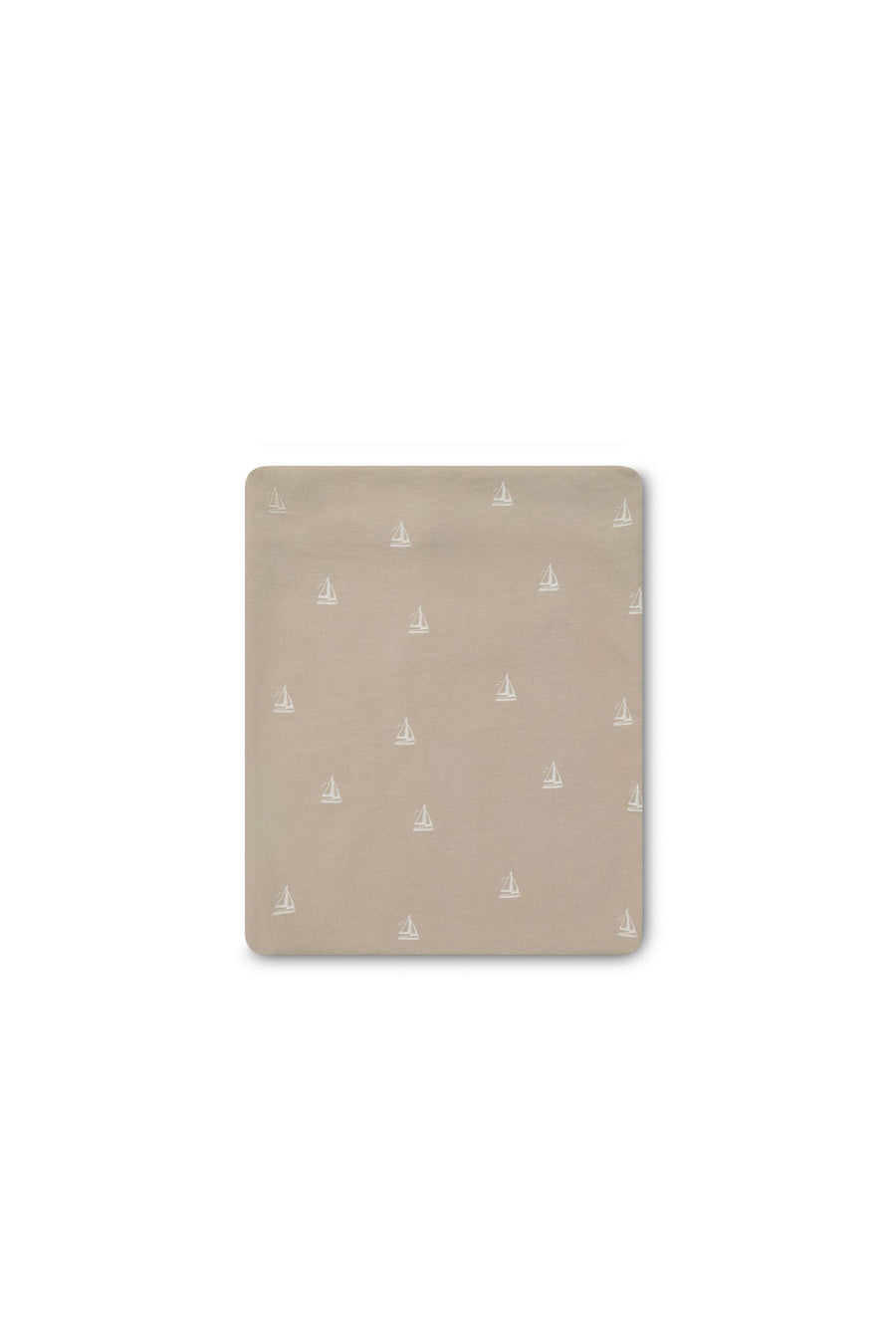 Organic Cotton Cot Sheet - Set Sail Vintage Taupe Childrens Cot Sheet from Jamie Kay Australia