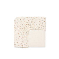 Organic Cotton Cot Sheet - Woodland Friends Childrens Accessories from Jamie Kay Australia