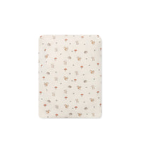 Organic Cotton Cot Sheet - Woodland Friends Childrens Accessories from Jamie Kay Australia