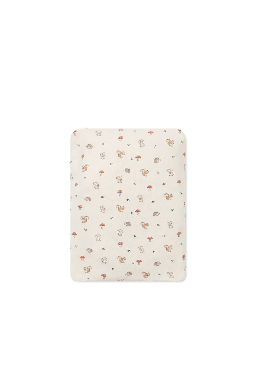 Organic Cotton Cot Sheet - Woodland Friends Childrens Accessories from Jamie Kay Australia