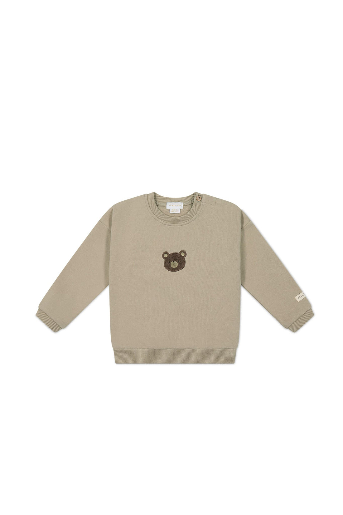 Organic Cotton Damien Sweatshirt - Fawn Bear Childrens Top from Jamie Kay Australia