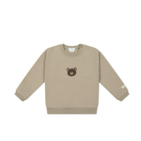 Organic Cotton Damien Sweatshirt - Fawn Bear Childrens Top from Jamie Kay Australia