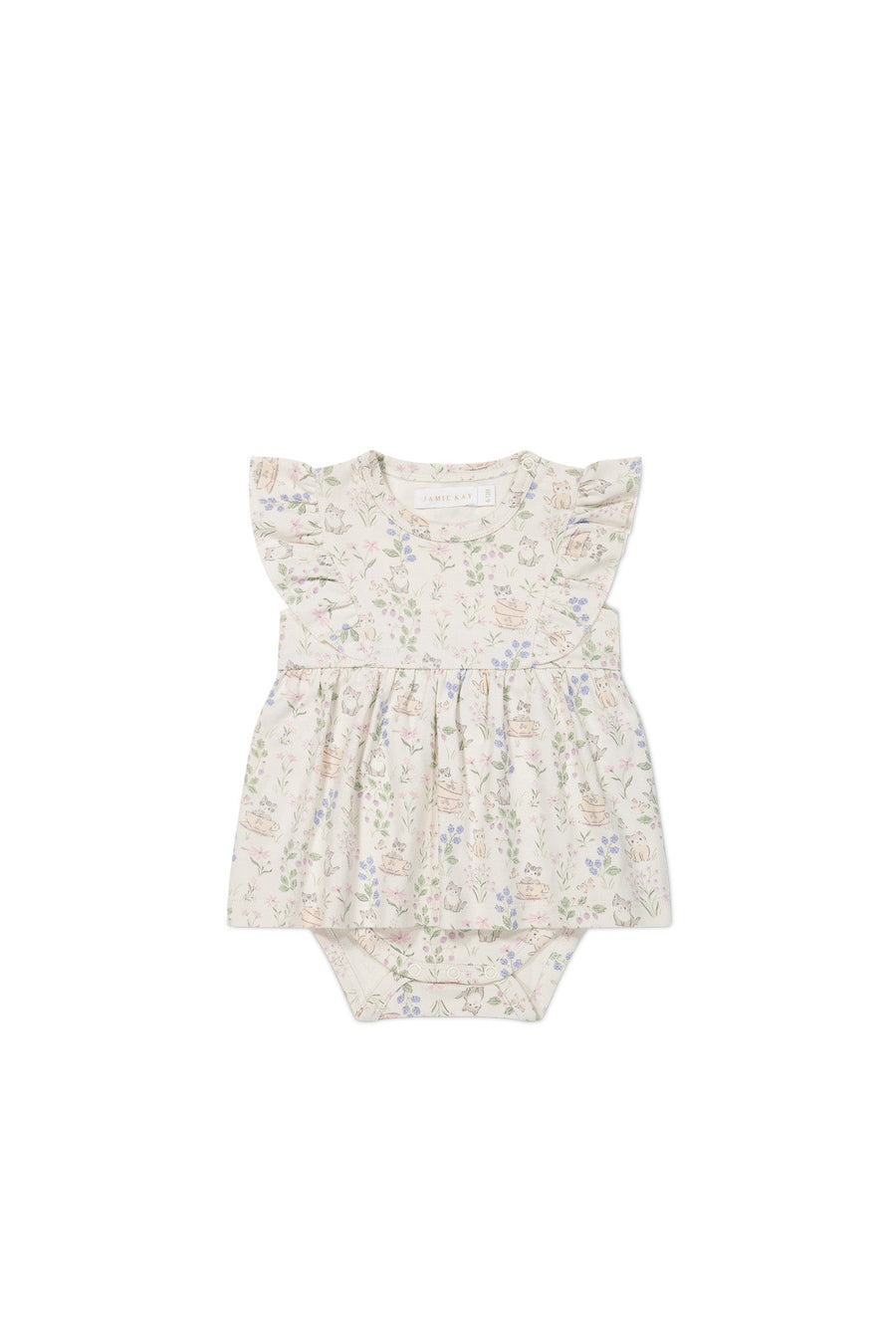 Organic Cotton Elianna Playsuit - Moons Garden Lavender Childrens Playsuit from Jamie Kay Australia