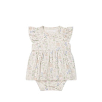 Organic Cotton Elianna Playsuit - Moons Garden Lavender Childrens Playsuit from Jamie Kay Australia