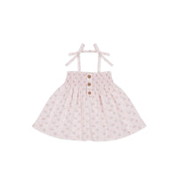 Organic Cotton Ellie Top - Rose Floral Pink Childrens Top from Jamie Kay Australia