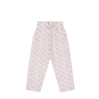 Organic Cotton Elodie Pant - Rose Floral Pink Childrens Pant from Jamie Kay Australia