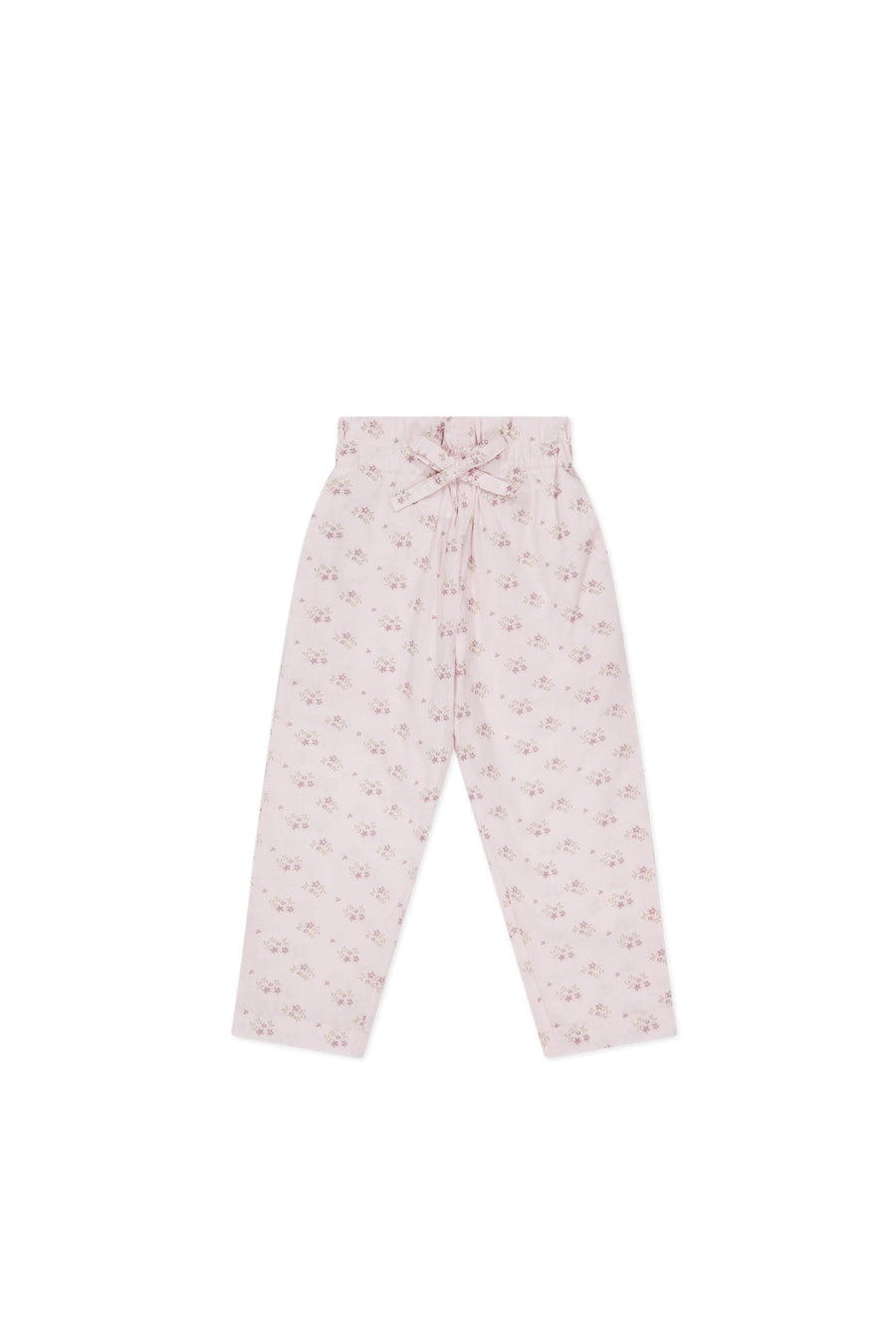 Organic Cotton Elodie Pant - Rose Floral Pink Childrens Pant from Jamie Kay Australia