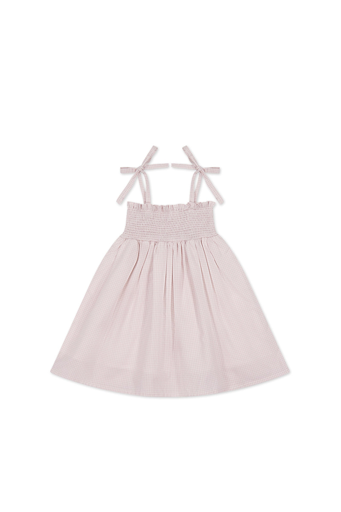 Organic Cotton Eveleigh Dress - Mini Woven Gingham Violet Childrens Dress from Jamie Kay Australia