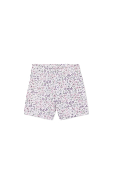 Organic Cotton Everyday Bike Short - Fifi Lilac Childrens Short from Jamie Kay Australia