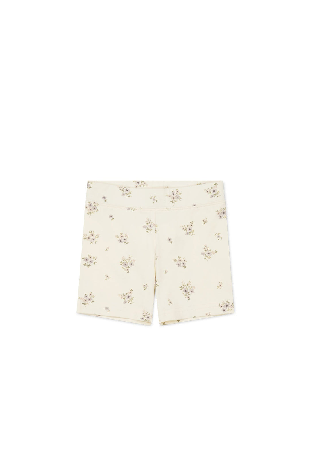 Organic Cotton Everyday Bike Short - Goldie Bouquet Egret Childrens Short from Jamie Kay Australia