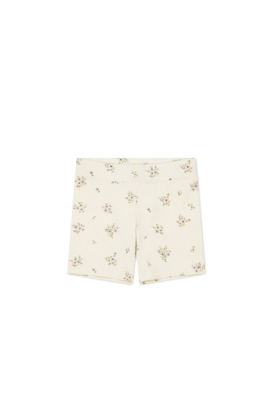 Organic Cotton Everyday Bike Short - Goldie Bouquet Egret Childrens Short from Jamie Kay Australia