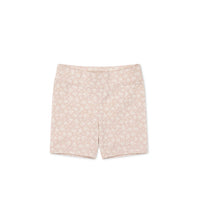 Organic Cotton Everyday Bike Short - Rosalie Field Rose Childrens Short from Jamie Kay Australia