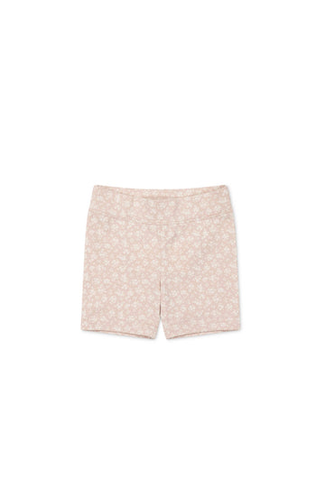 Organic Cotton Everyday Bike Short - Rosalie Field Rose Childrens Short from Jamie Kay Australia