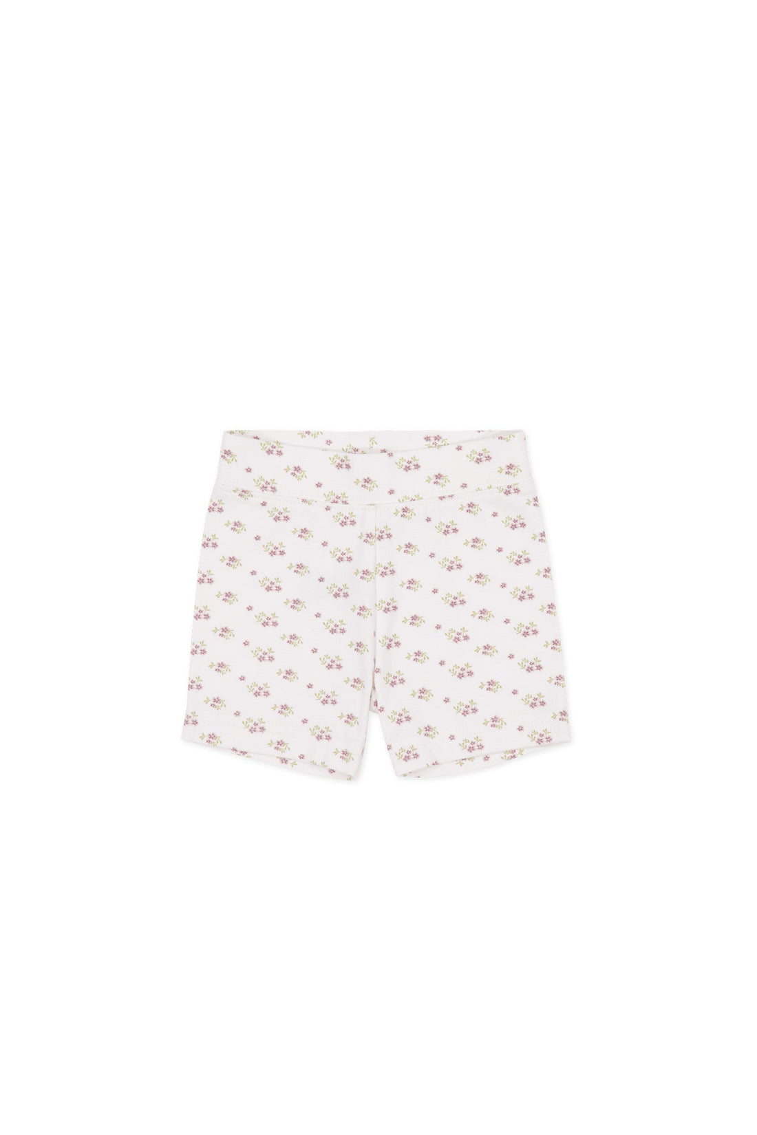 Organic Cotton Everyday Bike Short - Rose Floral Pink Childrens Short from Jamie Kay Australia