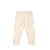 Organic Cotton Everyday Legging - Ditsy Berry Rose Childrens Legging from Jamie Kay Australia