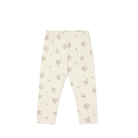 Organic Cotton Everyday Legging - Goldie Bouquet Egret Childrens Legging from Jamie Kay Australia