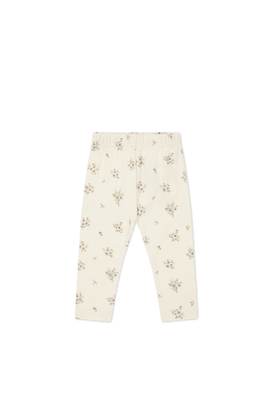 Organic Cotton Everyday Legging - Goldie Bouquet Egret Childrens Legging from Jamie Kay Australia