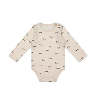 Organic Cotton Fernley Bodysuit - Cosy Basil Cloud Childrens Bodysuit from Jamie Kay Australia