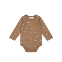 Organic Cotton Fernley Bodysuit - Cosy Basil Spiced Childrens Bodysuit from Jamie Kay Australia