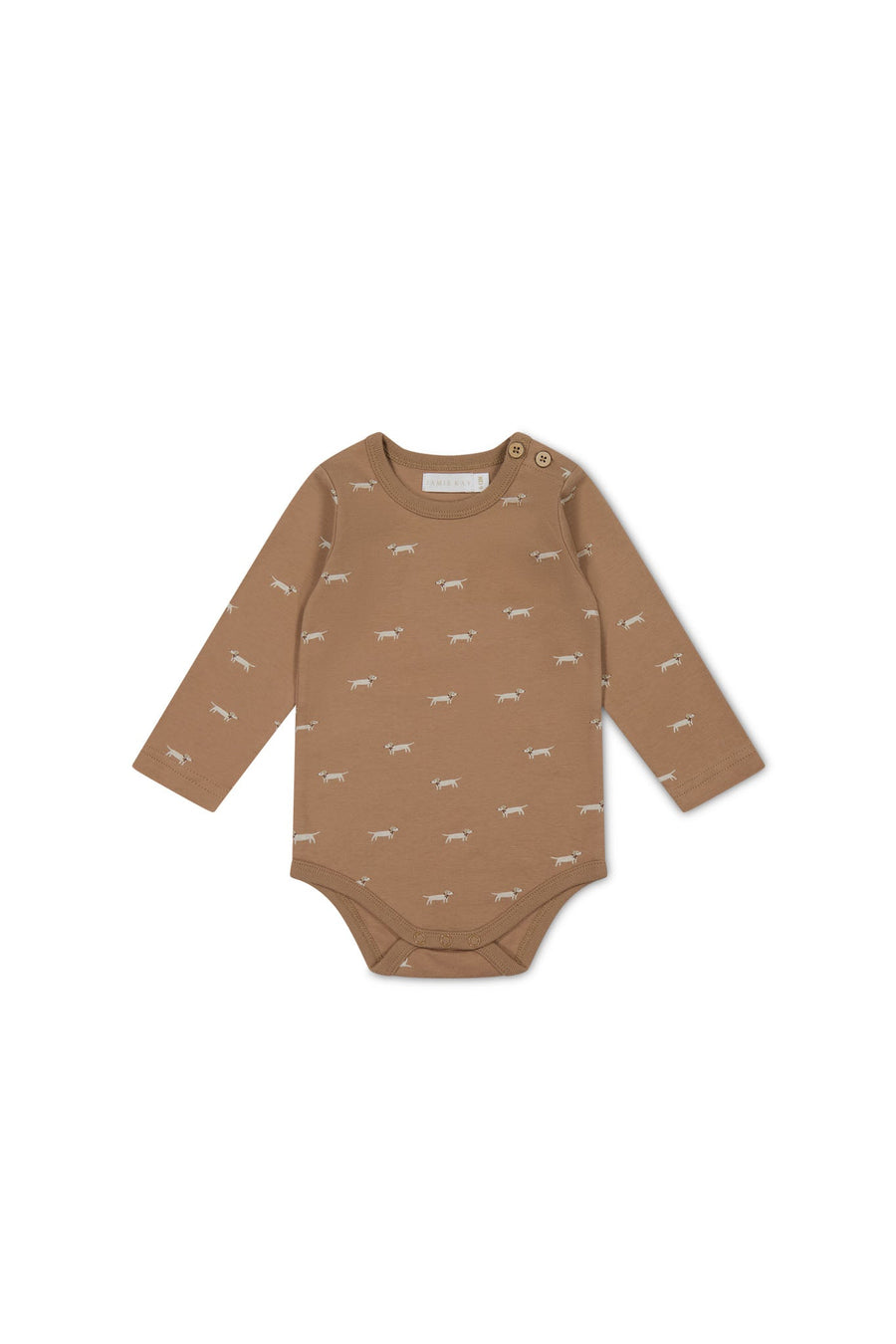 Organic Cotton Fernley Bodysuit - Cosy Basil Spiced Childrens Bodysuit from Jamie Kay Australia