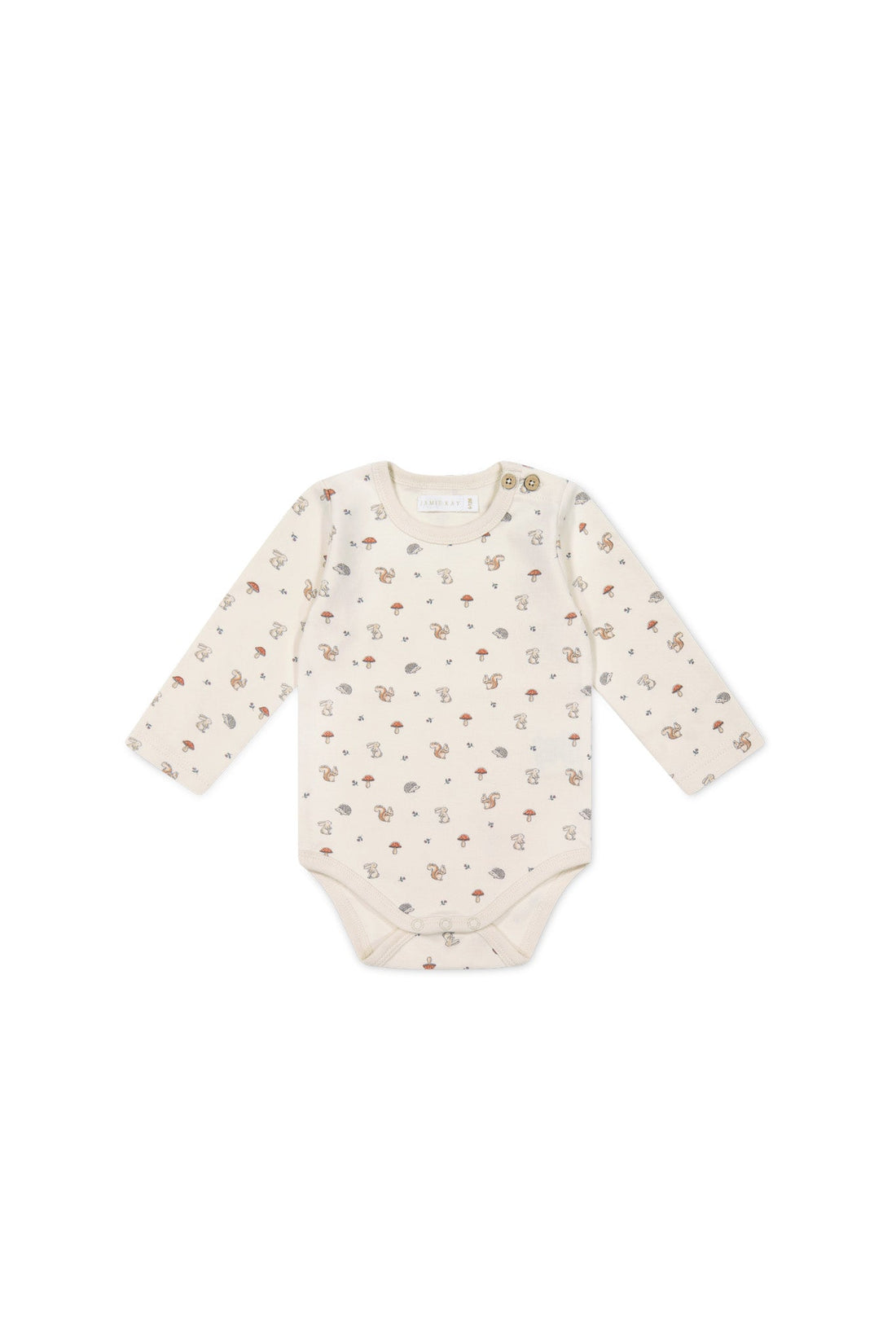 Organic Cotton Fernley Bodysuit - Woodland Friends Childrens Bodysuit from Jamie Kay Australia