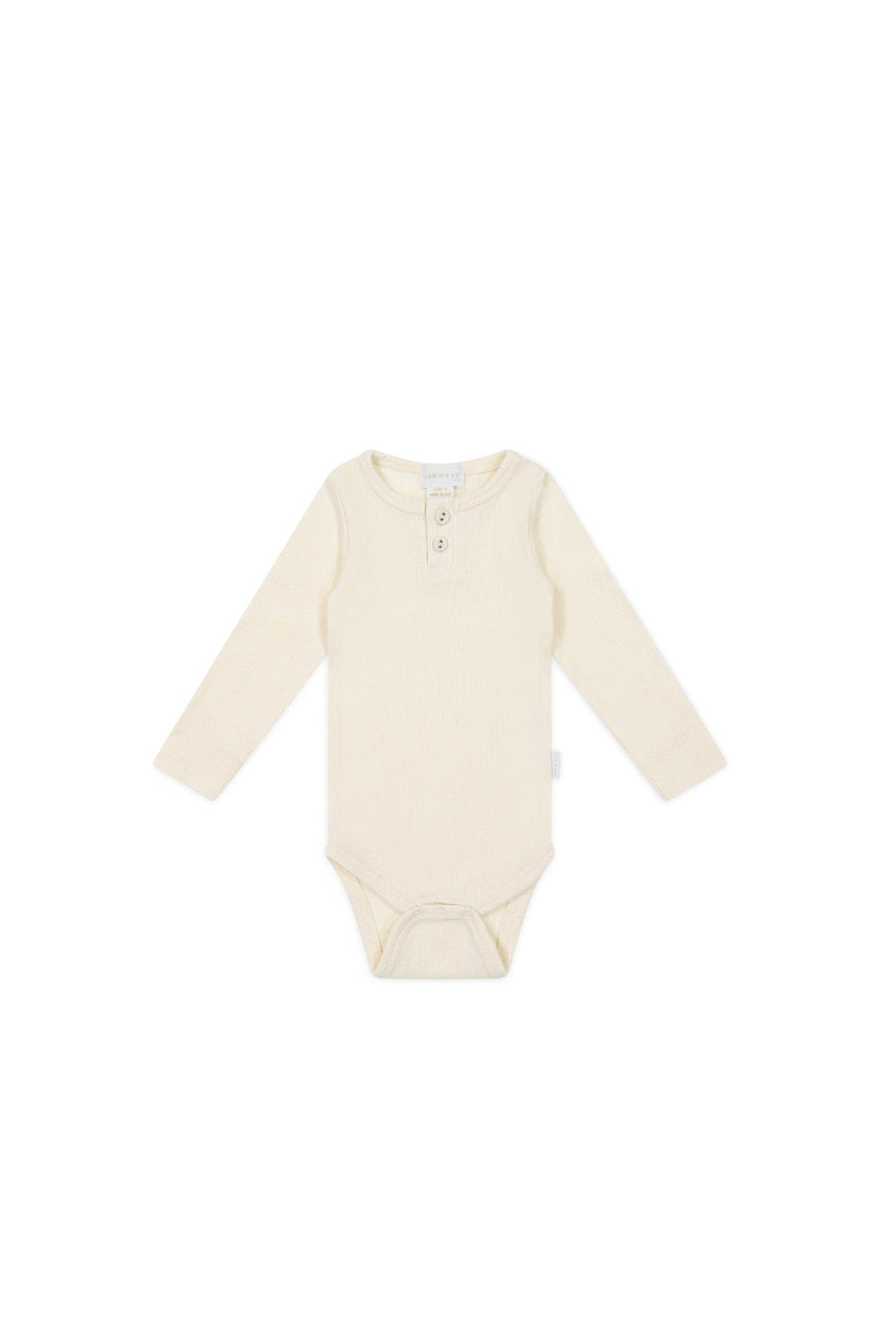 Organic Cotton Fine Rib Long Sleeve Bodysuit - Lily Fleck Childrens Bodysuit from Jamie Kay Australia