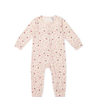 Organic Cotton Frankie Onepiece - Berry Cream Adaline Berries Childrens Pyjama from Jamie Kay Australia