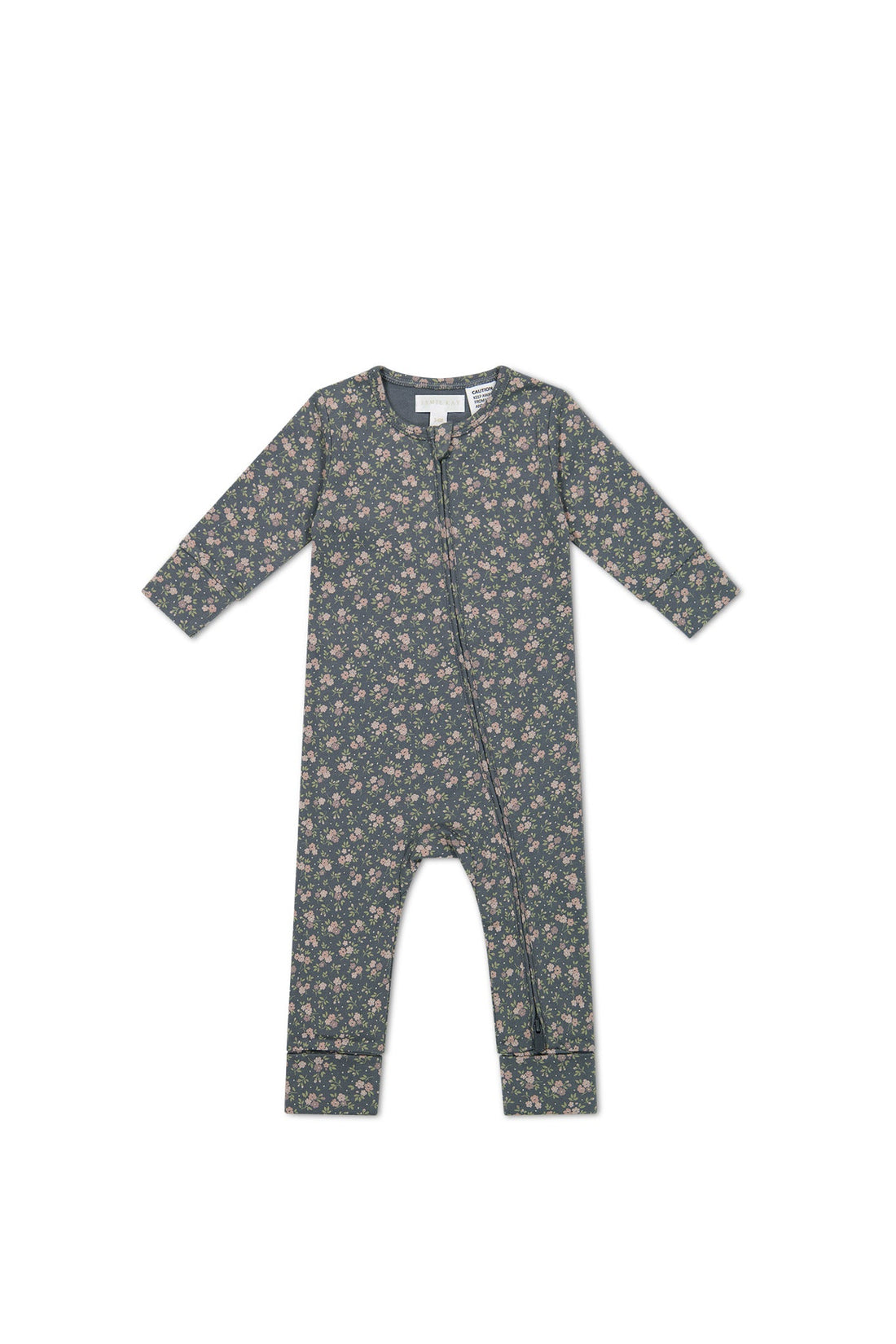 Organic Cotton Frankie Onepiece - Rosalie Floral Lava Childrens Onepiece from Jamie Kay Australia