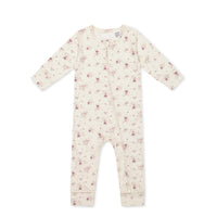 Organic Cotton Frankie Onepiece - Sweet William Floral Natural Childrens Onepiece from Jamie Kay Australia