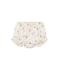 Organic Cotton Frill Bloomer - Sweet William Floral Natural Childrens Bloomer from Jamie Kay Australia