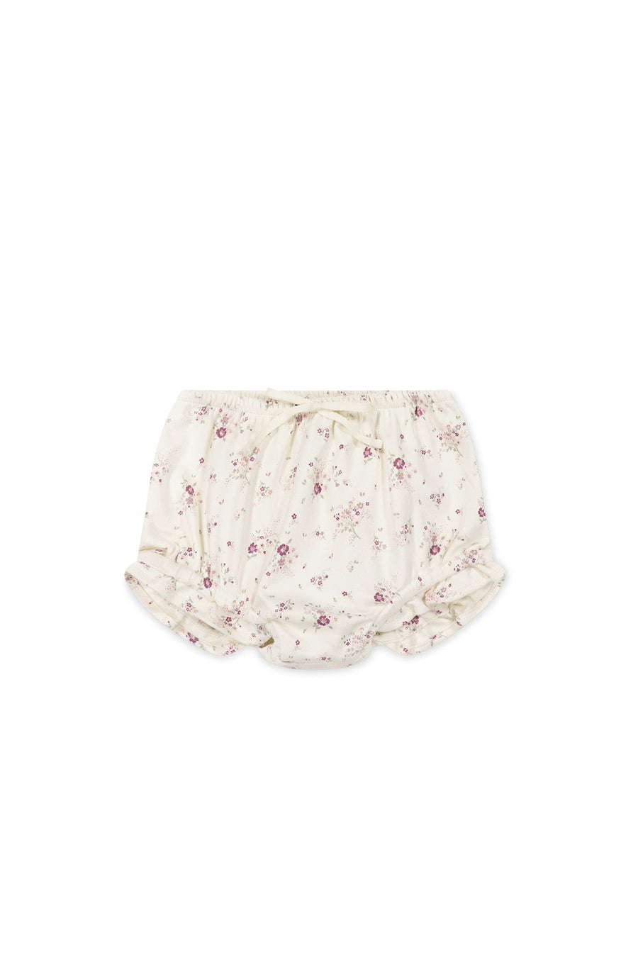 Organic Cotton Frill Bloomer - Sweet William Floral Natural Childrens Bloomer from Jamie Kay Australia