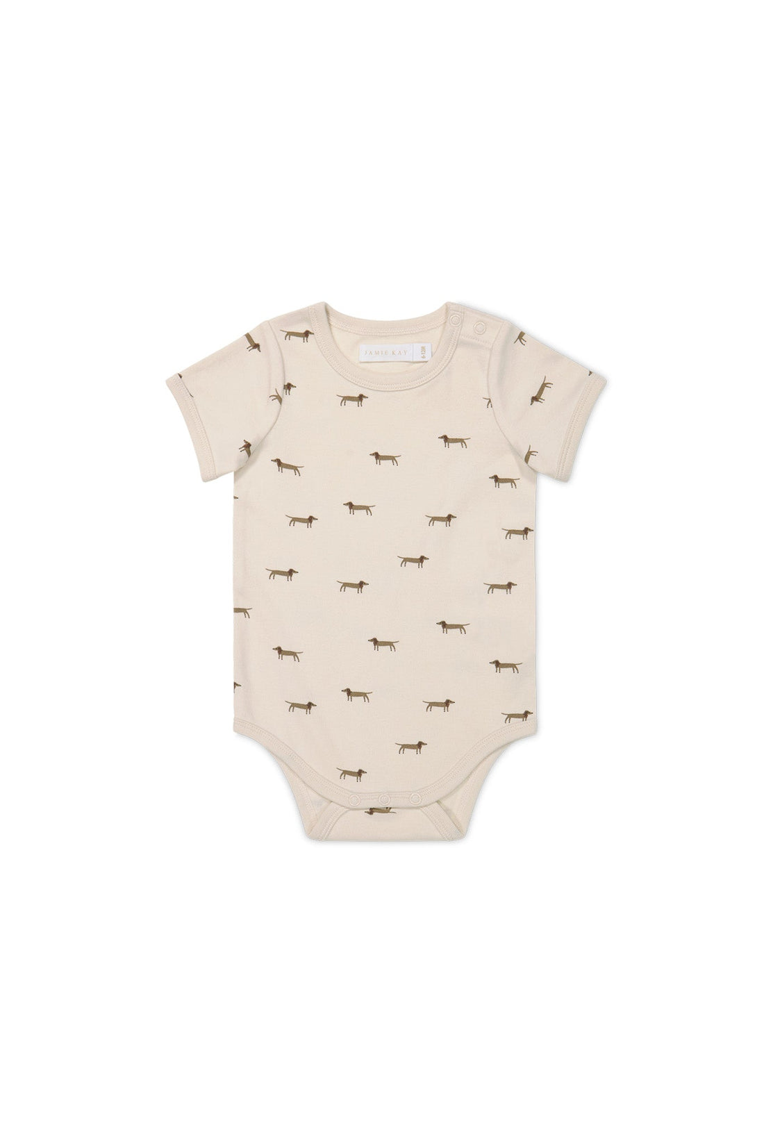 Organic Cotton Hudson Short Sleeve Bodysuit - Cosy Basil Cloud Childrens Bodysuit from Jamie Kay Australia