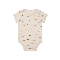 Organic Cotton Hudson Short Sleeve Bodysuit - Cosy Basil Cloud Childrens Bodysuit from Jamie Kay Australia