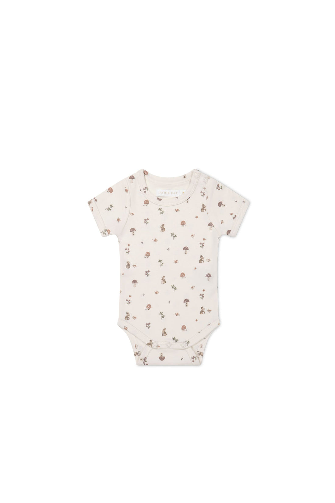 Organic Cotton Hudson Short Sleeve Bodysuit - Foraging Friends Childrens Bodysuit from Jamie Kay Australia