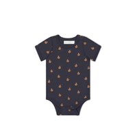 Organic Cotton Hudson Short Sleeve Bodysuit - Fox Cubs Constellation Childrens Bodysuit from Jamie Kay Australia