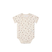 Organic Cotton Hudson Short Sleeve Bodysuit - Woodland Friends Childrens Bodysuit from Jamie Kay Australia