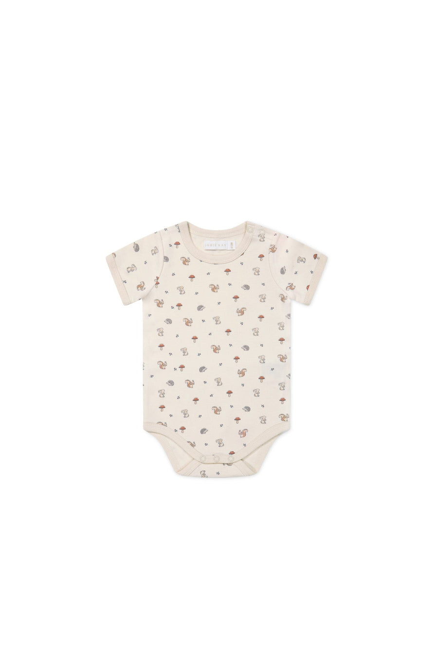 Organic Cotton Hudson Short Sleeve Bodysuit - Woodland Friends Childrens Bodysuit from Jamie Kay Australia