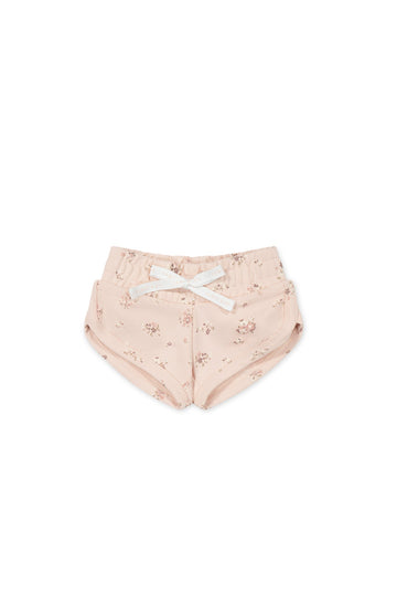 Organic Cotton Ivy Shortie - Petite Fleur Soft Peony Childrens Short from Jamie Kay Australia