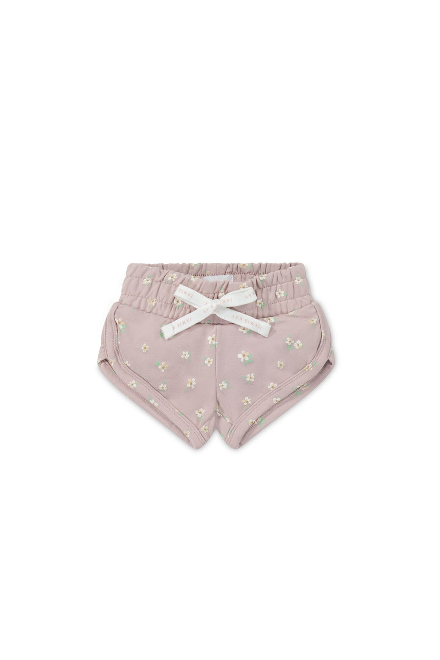 Organic Cotton Ivy Shortie - Simple Flowers Lilac Childrens Short from Jamie Kay Australia