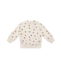 Organic Cotton Jalen Oversized Jumper - Woodland Friends Childrens Top from Jamie Kay Australia