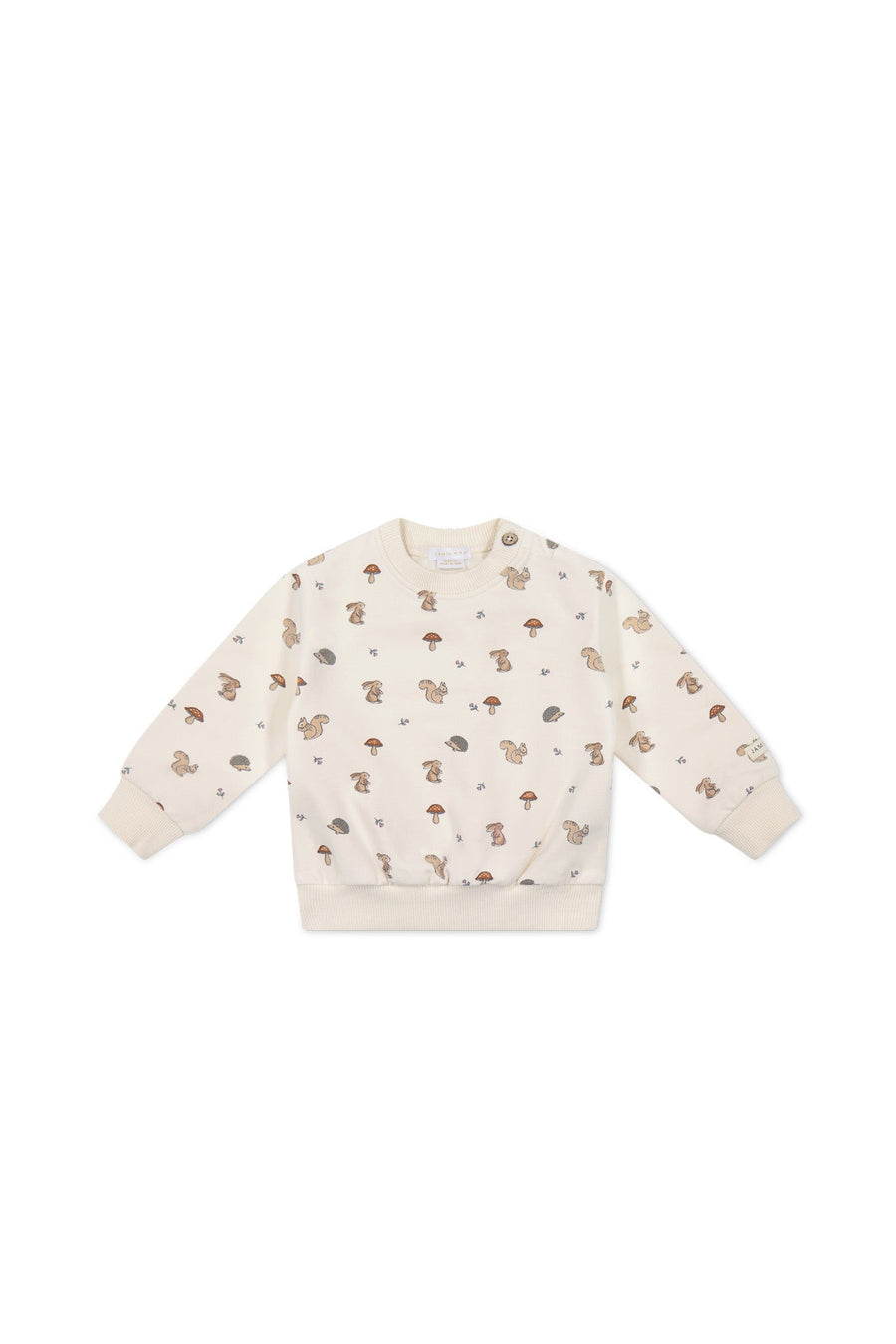 Organic Cotton Jalen Oversized Jumper - Woodland Friends Childrens Top from Jamie Kay Australia