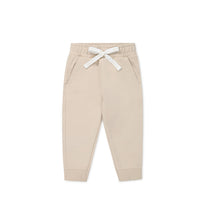 Organic Cotton Jalen Track Pant - Soft Sand Childrens Pant from Jamie Kay Australia