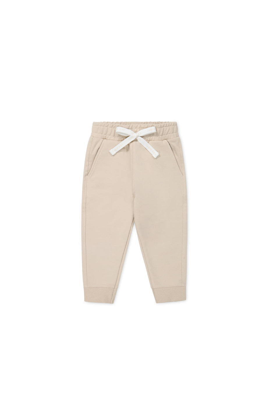 Organic Cotton Jalen Track Pant - Soft Sand Childrens Pant from Jamie Kay Australia