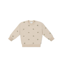 Organic Cotton Kit Sweatshirt - Henry Hedgehog Birch Childrens Top from Jamie Kay Australia