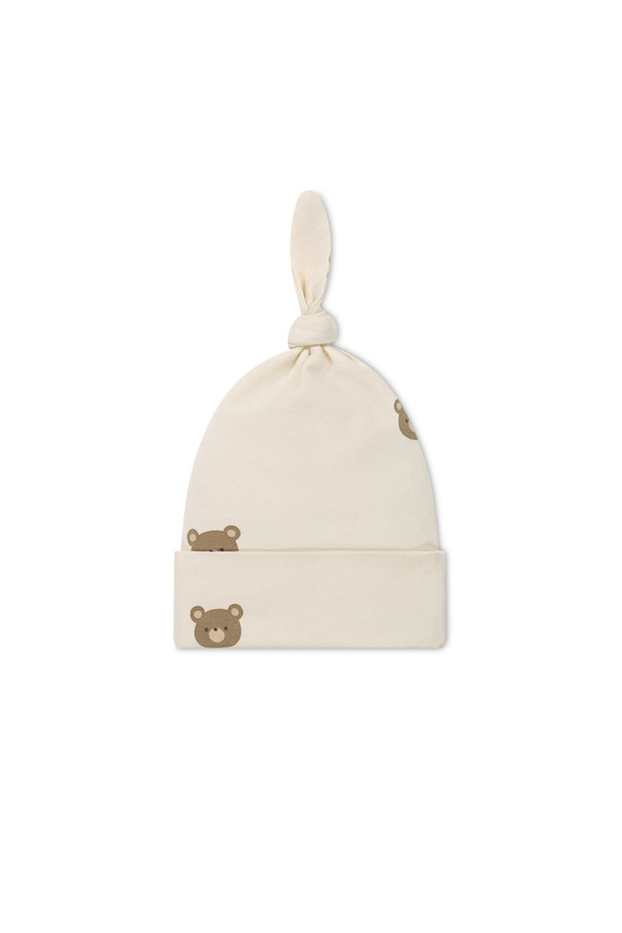 Organic Cotton Knot Beanie - Bobbie Bear Tofu Childrens Beanie from Jamie Kay Australia