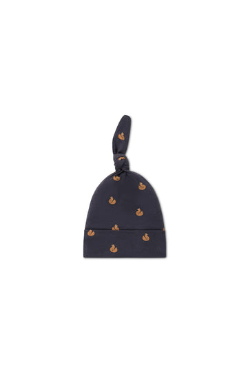 Organic Cotton Knot Beanie - Fox Cubs Constellation Childrens Hat from Jamie Kay Australia