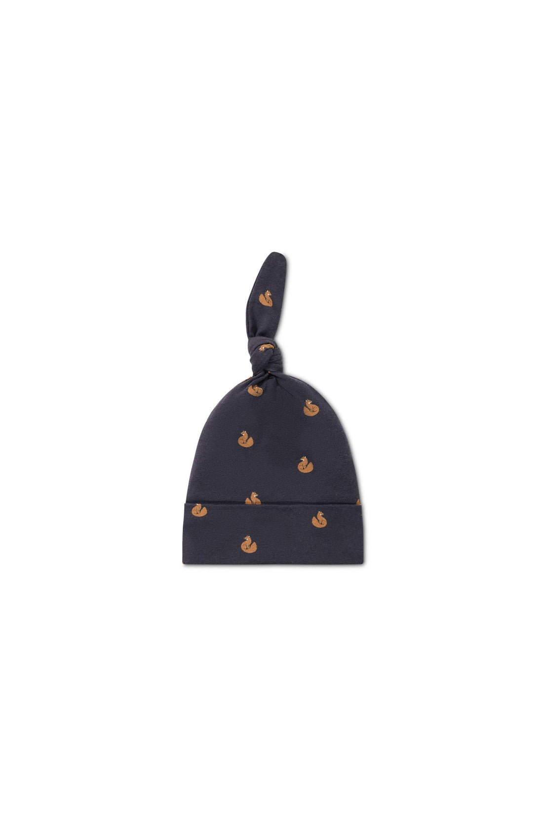 Organic Cotton Knot Beanie - Fox Cubs Constellation Childrens Hat from Jamie Kay Australia