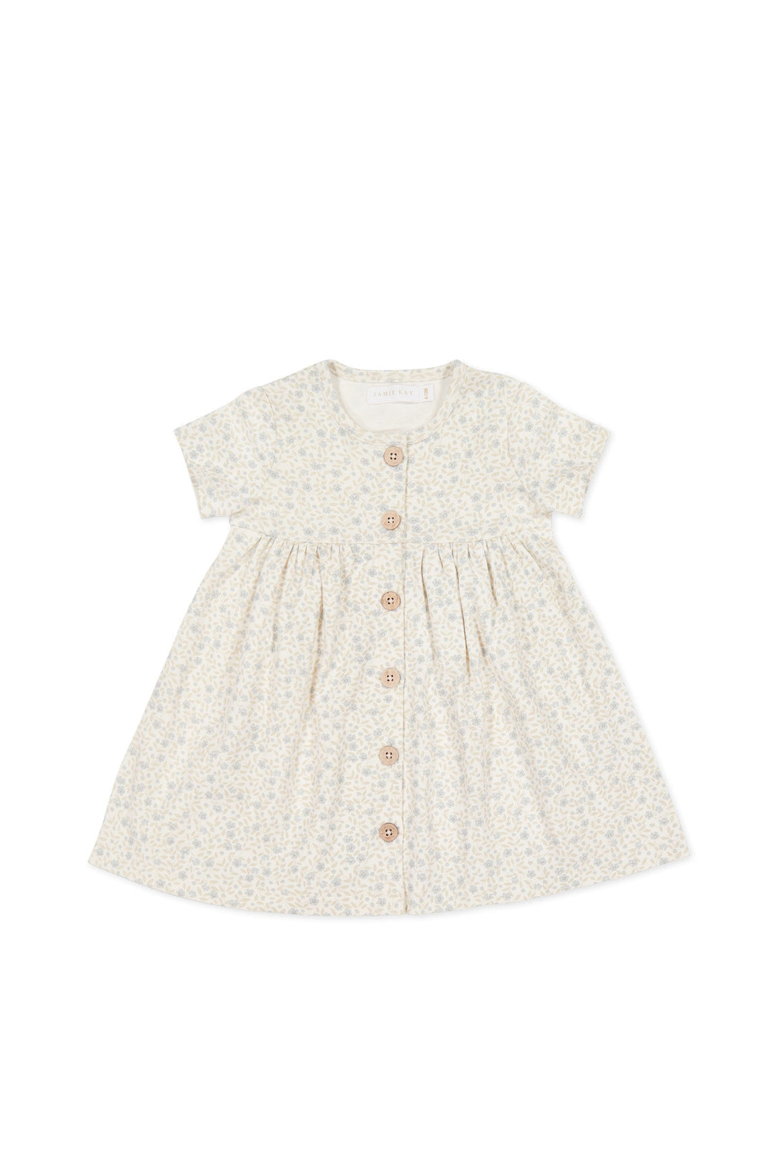 Organic Cotton Lola Dress - Elodie Whisper White Childrens Dress from Jamie Kay Australia