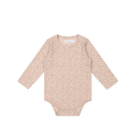 Organic Cotton Long Sleeve Bodysuit - Amber Rose Childrens Bodysuit from Jamie Kay Australia